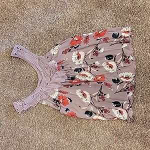 Hazel Lilac Lace Tank Top